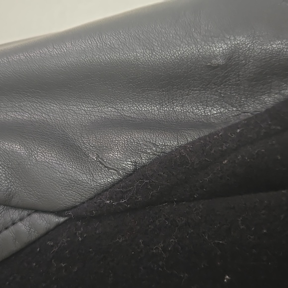 Marc New York Andrew Marc Faux Leather Sleeve Pea Coat - Picture 16 of 16